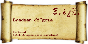 Bradean Ágota névjegykártya